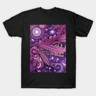 Other Worldly Designs- nebulas, stars, galaxies, planets with feathers T-Shirt